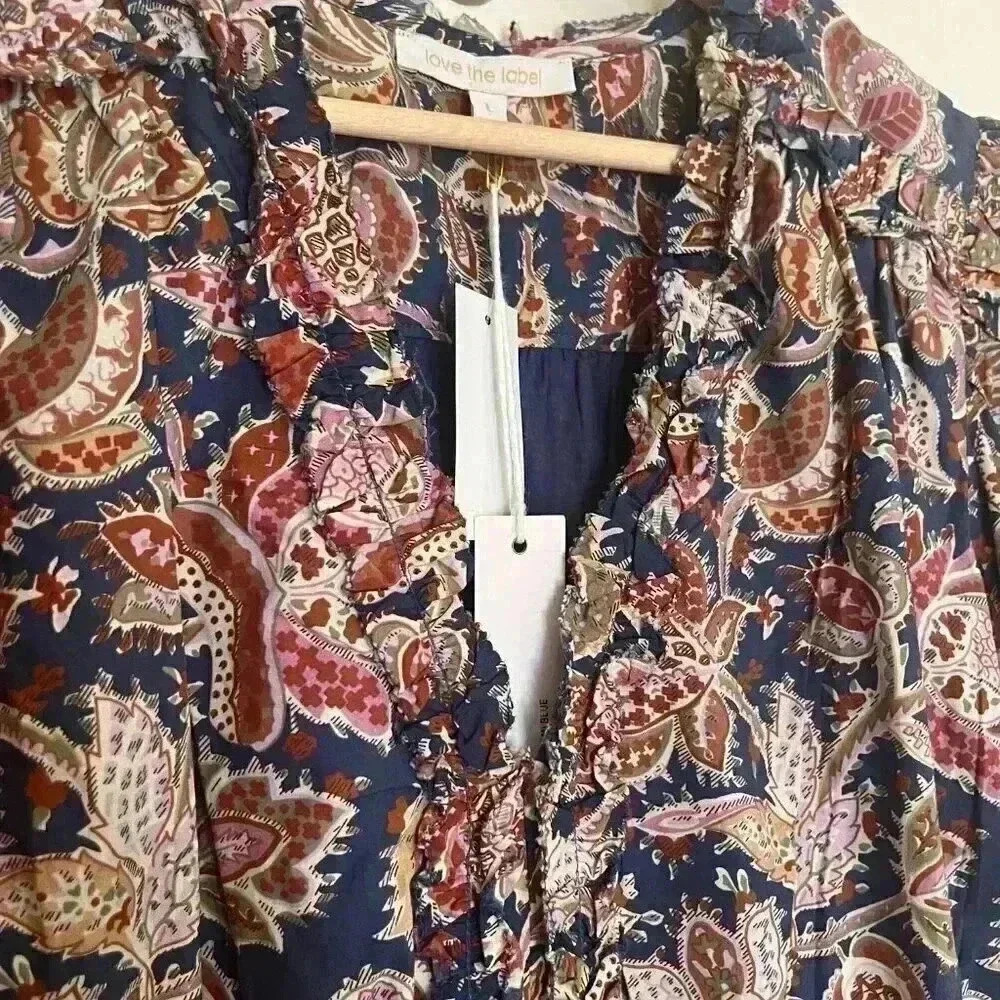NWT Love the Label 3/4 Sleeve Patterned Mini Dress - Picture 7 of 12